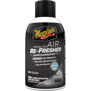 Meguiar's Whole Car Air Re-Fresher Odor Eliminator Mist, Black Chrome