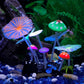 Uniclife Glowing Effect Artificial Mushroom Aquarium Plant Decor Ornament Decoration for Fish Tank Landscape