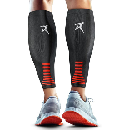 Rymora Calf Compression Sleeves Men Women - Leg Compression Sleeve Footless Socks - Shin Splint Relief Fitness Running