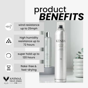 Kenra Professional Volume Spray 25 | Super Hold Finishing & Styling Hairspray | Flake-free & Fast-drying | Wind & Humidity Resistance | All Hair Types