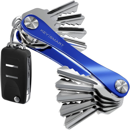KEYSMART Key Holder for Keychain - Compact Key Organizer for Key Chain, Minimalist Clutter-Free EDC Keychains, Key Ring for Car Fobs Key Chains, Expandable (Up to 8 Keys, Black Flex)