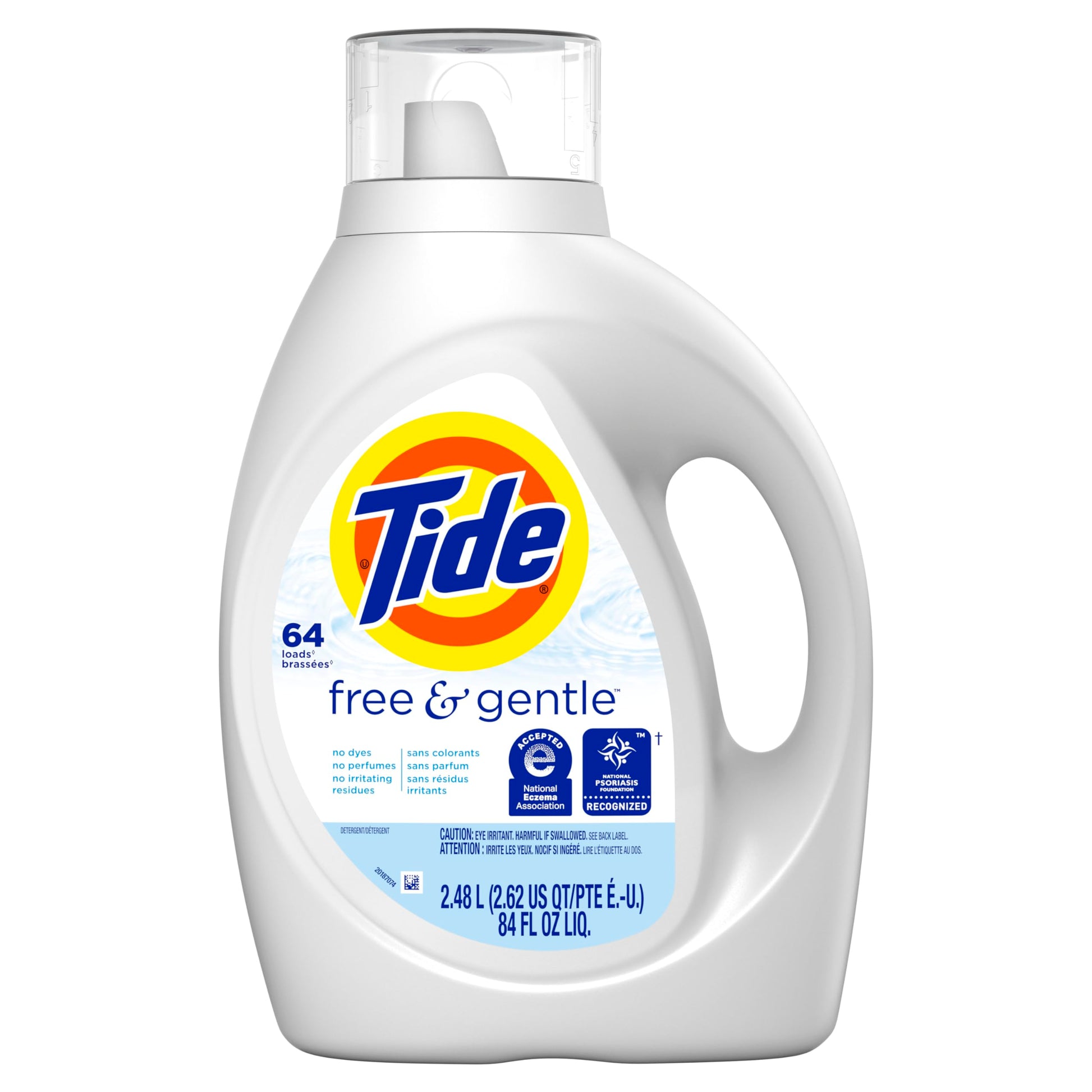 Buy now Tide Free & Gentle Liquid Laundry Detergent, Unscented, 1.47 L (32 Loads) at indiglob india