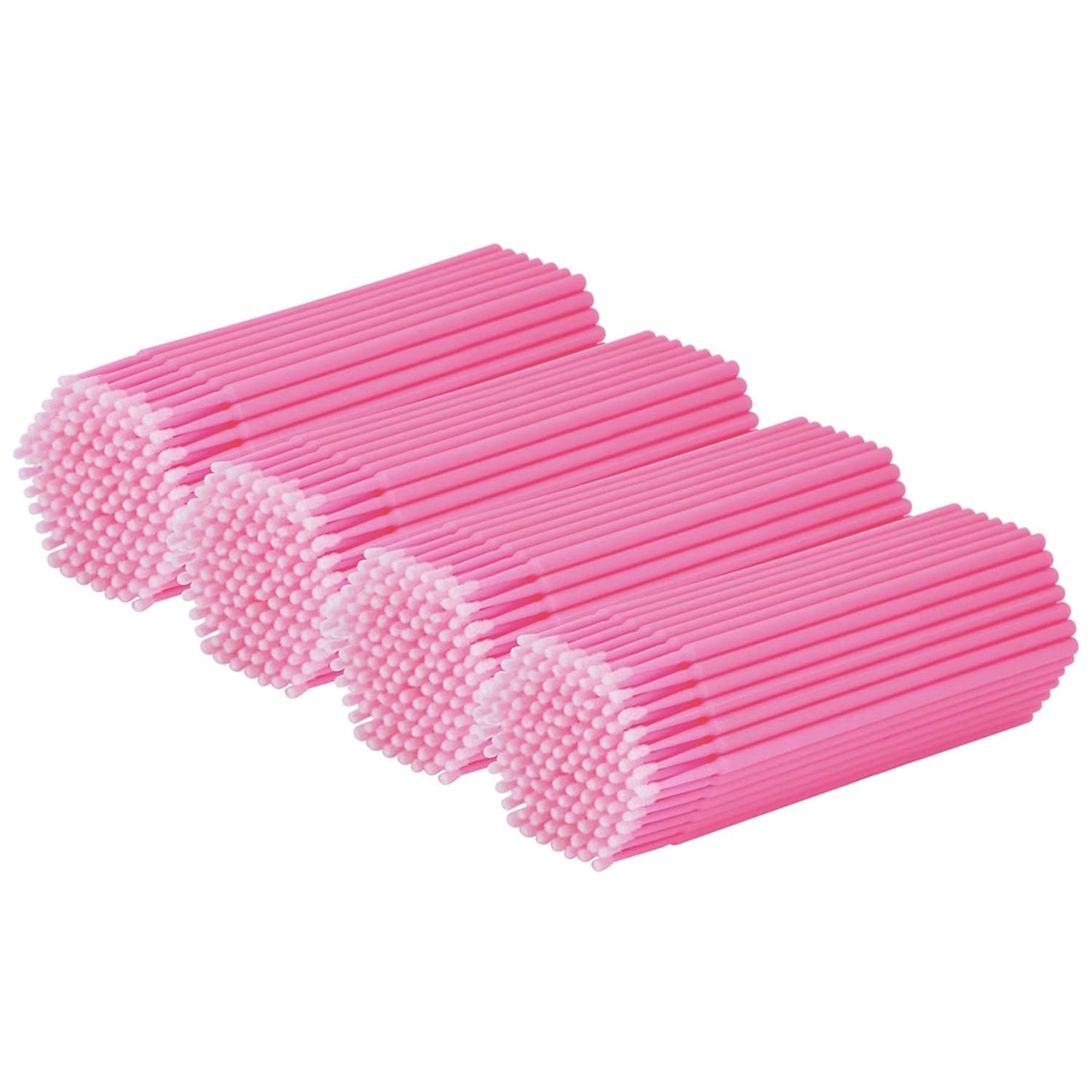 tifanso 400PCS Micro Cotton Swabs, Disposable Eyelash Microswabs for Eyelash Extensions, Lash Brush Applicators Pink(Head Diameter: 2.0mm)