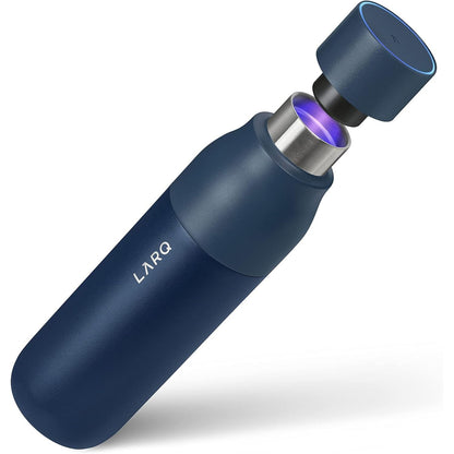 LARQ Bottle PureVis 17 oz - Self-Cleaning and Insulated Stainless Steel Water Bottle with UV Water Purifier and Award-winning Design | Reusable & Travel Friendly, Seaside Mint