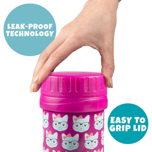 Bentology Stainless Steel Insulated 13oz Lunch Jar for Kids- Large Leak Proof, thermos Storage Keeps for Hot or Cold Food, Soups, Liquids w Wide Mouth- BPA Free for Back to School Lunch Boxes, Bags