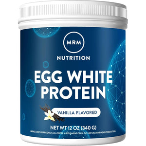 MRM Nutrition Egg White Protein | Vanilla Flavored | 23g Fat-Free Protein | with Digestive enzymes | Highest Biological Value | Clinically Tested | 10 Servings