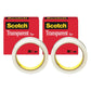 Scotch Transparent Tape, Clear Tape Engineered for Office and Home Use, 3 Inche Core, 1 in x 2592 in, 3 Rolls
