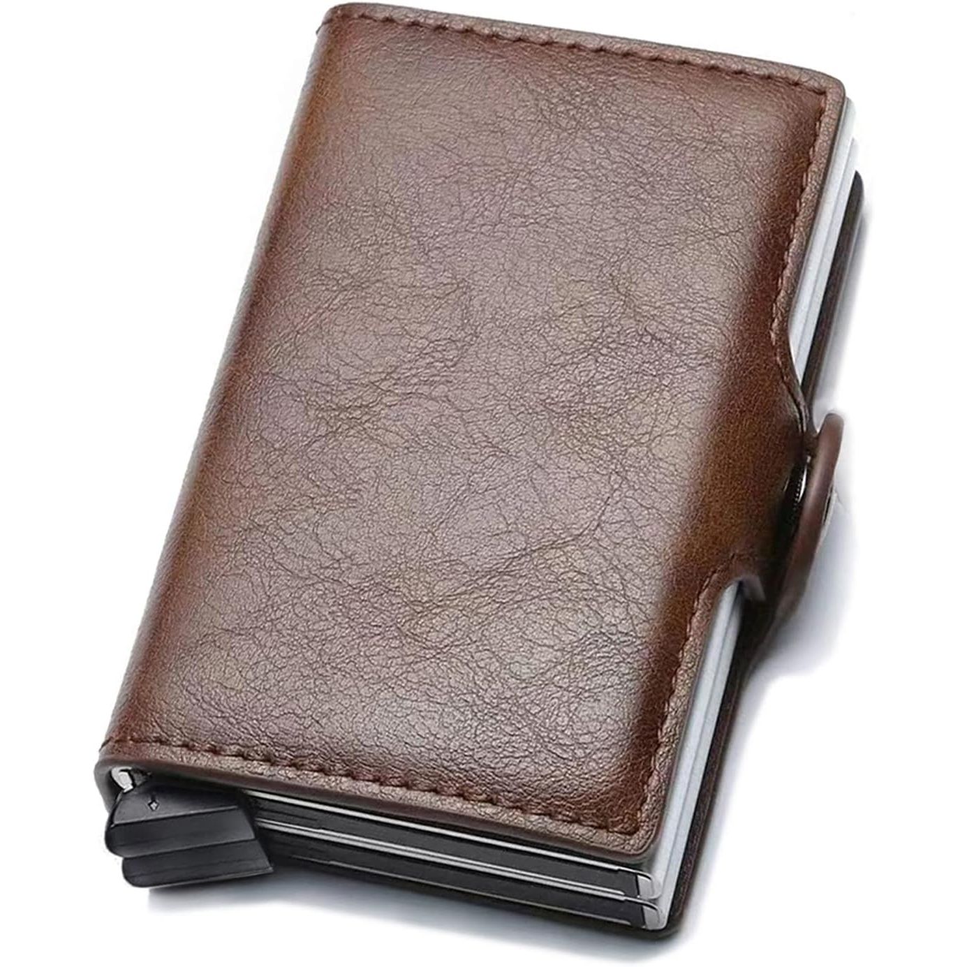 Card Holder, Men Credit Card Holder, Slim Card Case Front Pocket Anti-theft-RFID Auto Pop up Travel Thin Wallets for Men