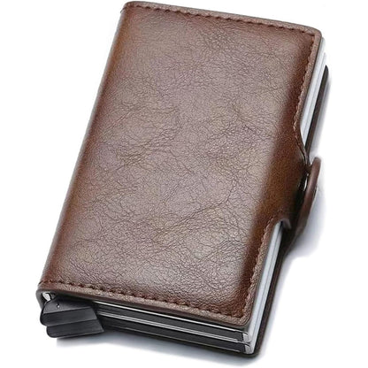 Card Holder, Men Credit Card Holder, Slim Card Case Front Pocket Anti-theft-RFID Auto Pop up Travel Thin Wallets for Men