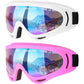 COOLOO Ski Goggles, 2 Pack Snow Goggles Snowboard Goggles for Men Women Kids - UV Protection Foam Anti-Scratch Dustproof