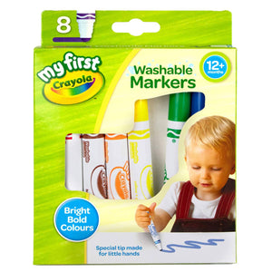 Buy now CRAYOLA MyFirst Washable Markers - Assorted Colours (Pack of 8) | Easy-Grip Markers Ideal for Toddlers Hands | Ideal for Kids Aged 12+ Months at indiglob india