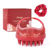 Sndyi Soft Silicone Scalp Massager for Dandruff Removal and Hair Growth - Wet Dry Scalp Exfoliator Brush for Scalp Care - Beige - Red-limited Edition