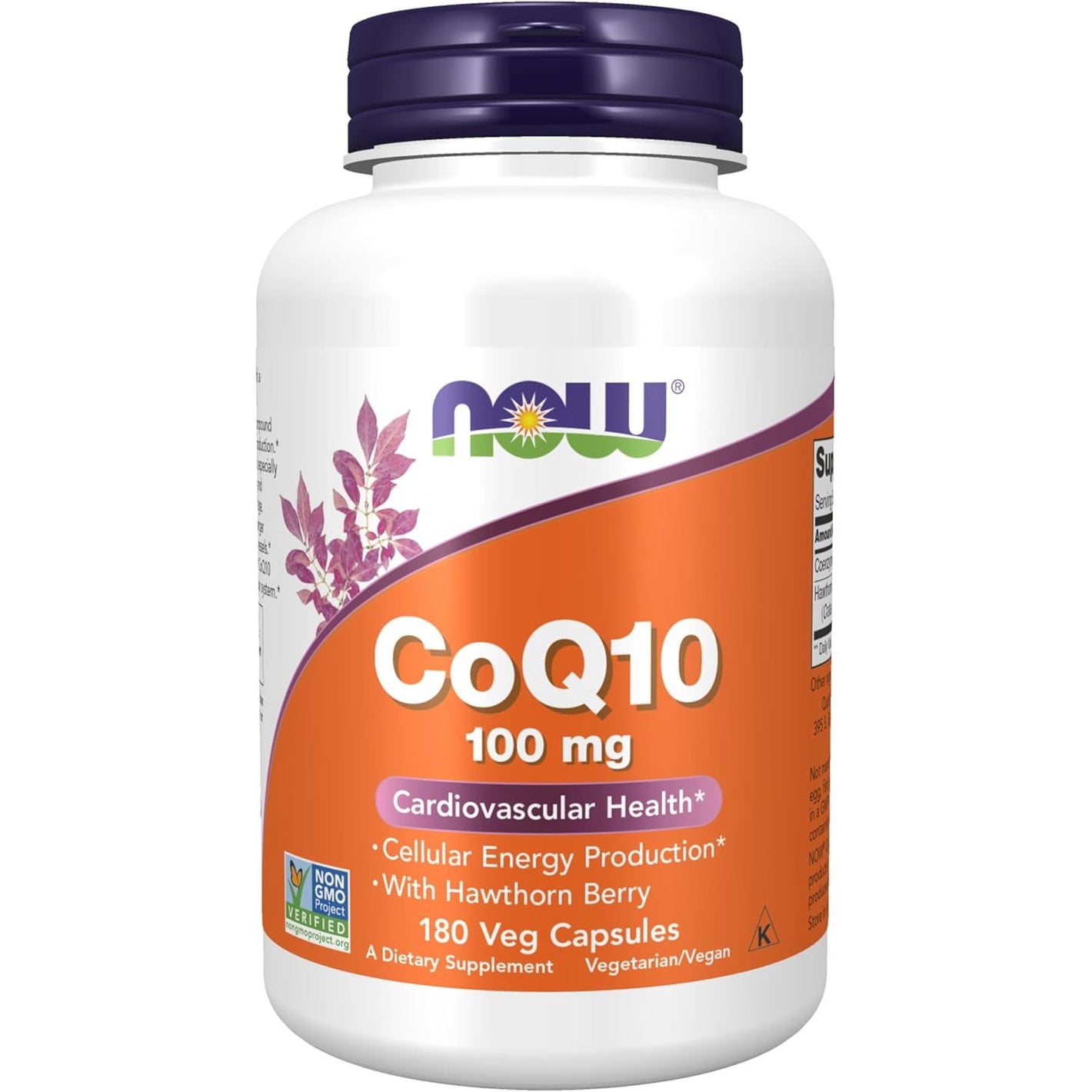 NOW Coq10 100 mg,180 Veg Capsules