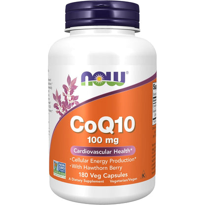 NOW Coq10 100 mg,180 Veg Capsules