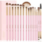 Docolor Makeup Brushes 17 Pcs Colourful Makeup Brush Set Premium Synthetic Kabuki Foundation Blending Face Powder Blush Concealers Eyeshadow Rainbow Makeup Brush Travel Friendly Valentine's Day Gift
