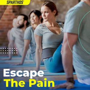 Sparthos Sciatic Nerve Brace - Hip Support Belt - Sciatica, SI Joint, Hamstring Pain Relief - Orthopedic Thigh Groin Compression Wrap - Sacroiliac Siatic Siatica Strain - For Men & Women (Left Leg)