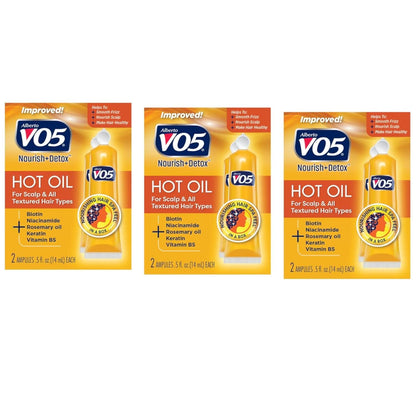 Alberto Vo5 Hot Oil Intense Conditioning Treatment, 0.5 Ounce, 2-count Tubes (Pack of 3)