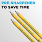 Ticonderoga Wood-Cased Pencils, Pre-Sharpened, #2 HB Soft, Yellow, 18 Count