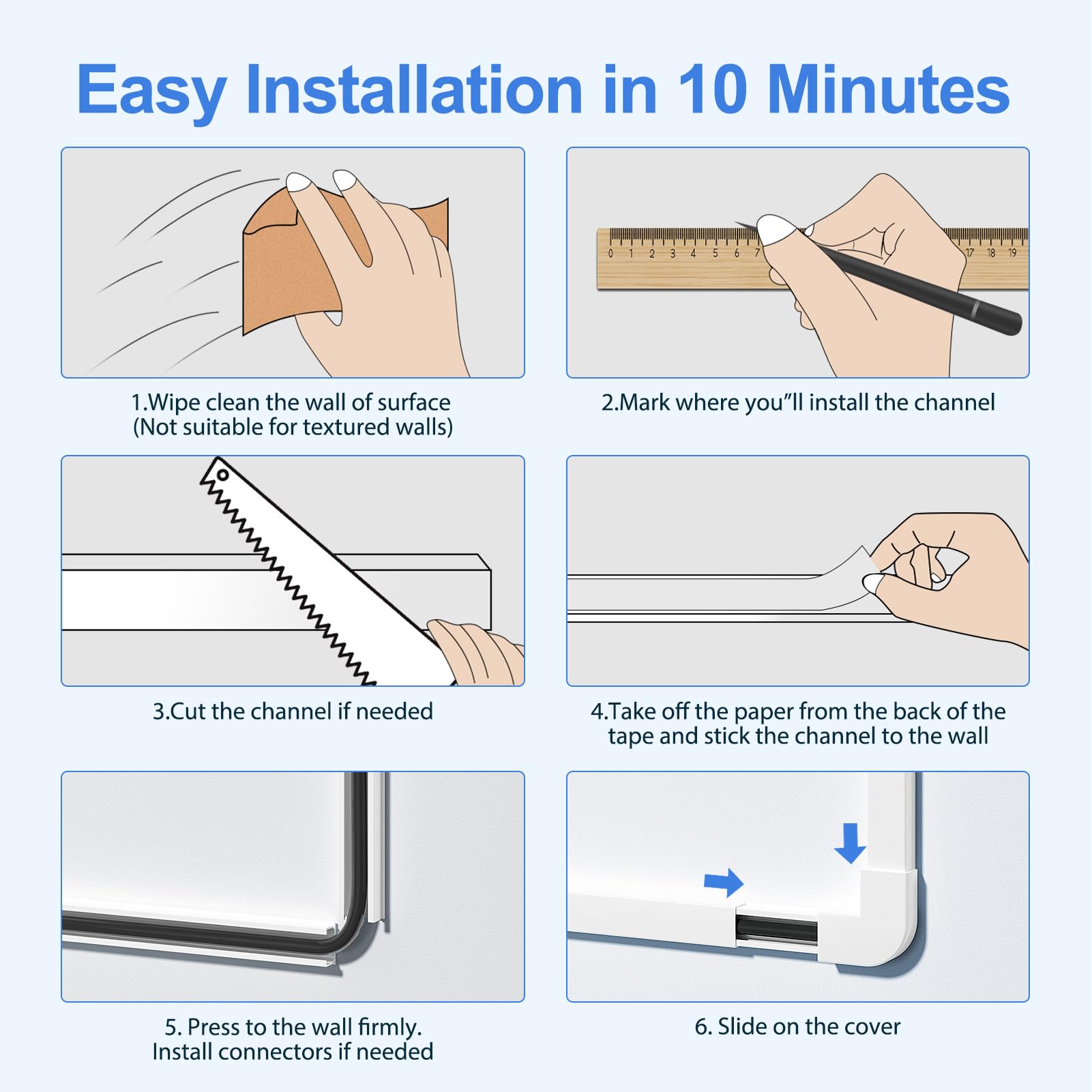 Buy now Yecaye Cord Hider, 113in One-Cord Cable Concealer, Cord Covers for Wires on Wall, Easy Install Cable Management Kit for 2 Small Wires, Cables Raceway Home Office, W0.59in H0.4in, White at indiglob india