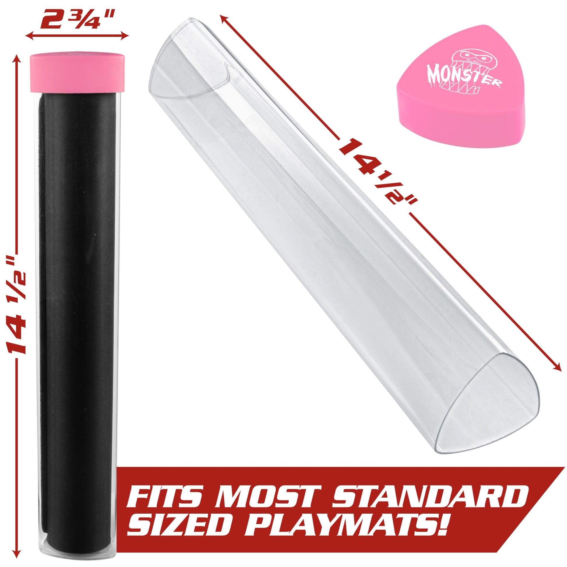 Buy now The Original Monster Prism Playmat Tube (Pink)-Easy in and Out Case Design, Holder Won't Roll Off Surfaces-TCG Game Mat Storage Compatible with Pokémon Yu-Gi-Oh!, MTG, Magic: The Gathering, RPG, DND at indiglob india