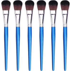1 Inch Mop Brush for Acrylic Painting, 6 Pieces Oval Blending Brushes for Acrylic Painting with Short Wooden Handle for Acrylic, Gouache，Watercolor - My Store