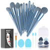 Makeup Brushes 22 Pcs Makeup Kit,Foundation Brush Eyeshadow Brush Make up Brushes Set (Green, 22 Piece Set) - Sky-blue
