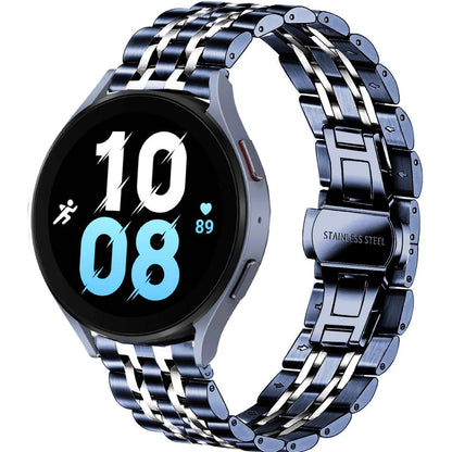 Bands Compatible with Galaxy Watch 7 / FE / 6/6 Classic / 5/5 Pro / 4/4 Classic / 3 41mm / Huawei GT3 42mm, 20mm Solid Stainless Steel Metal Replacement Strap for Women Men