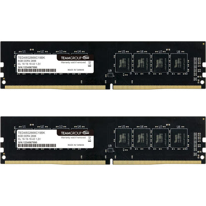 TEAMGROUP Elite DDR4 16GB Single 2666MHz (PC4-21300) CL19 Unbuffered Non-ECC 1.2V UDIMM 288 Pin PC Computer Desktop Memory Module Ram Upgrade - TED416G2666C1901