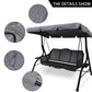 Buy now Swing Chair Canopy Replacement, 2 Seater Garden Seat Cover, Waterproof Windproof Anti-UV Heavy Duty Rip Proof Hammock Top Outdoor Furniture Covers (Grey, Small), Gray at indiglob india