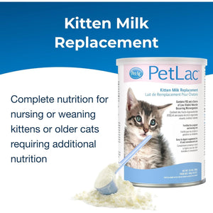 Pet-Ag PetLac Powder for Kittens - 10.5 oz - Kitten Milk Replacement Powder for Kittens Newborn to Six Weeks Old - Easy to Digest