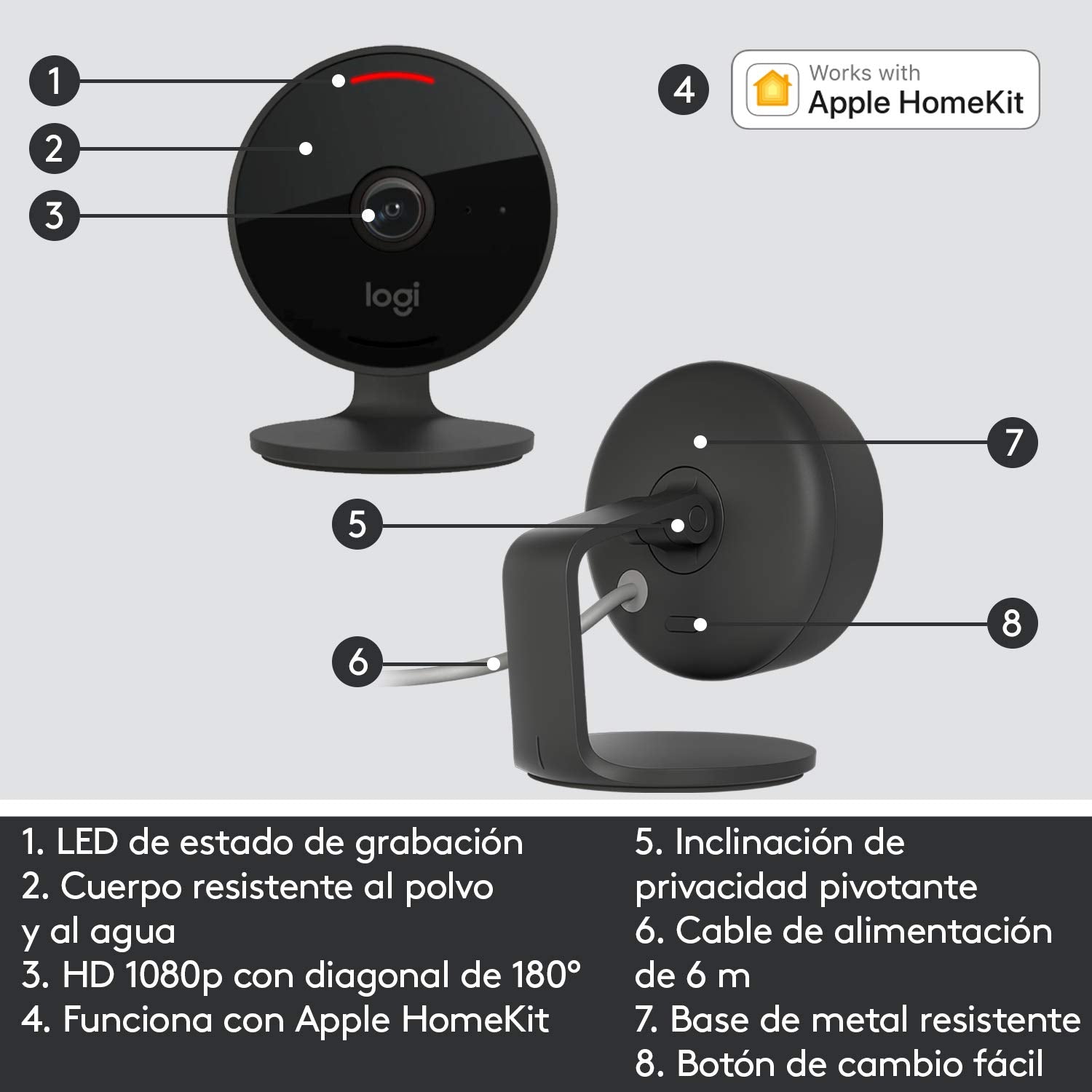 Buy now Logitech Circle View Weatherproof Wired Home Security Camera with Logitech TrueView Video, 180° Wide Angle, 1080p HD, Night Vision, 2-Way Audio, Tilt Encrypted, Apple HomeKit Secure Video (Renewed) at indiglob india