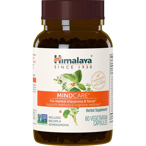 Himalaya MindCare - Nootropic Herbal Brain Supplements for Memory and Focus Support - Vegan, Non-GMO, Gluten Free, 1170 mg, 60 Capsules