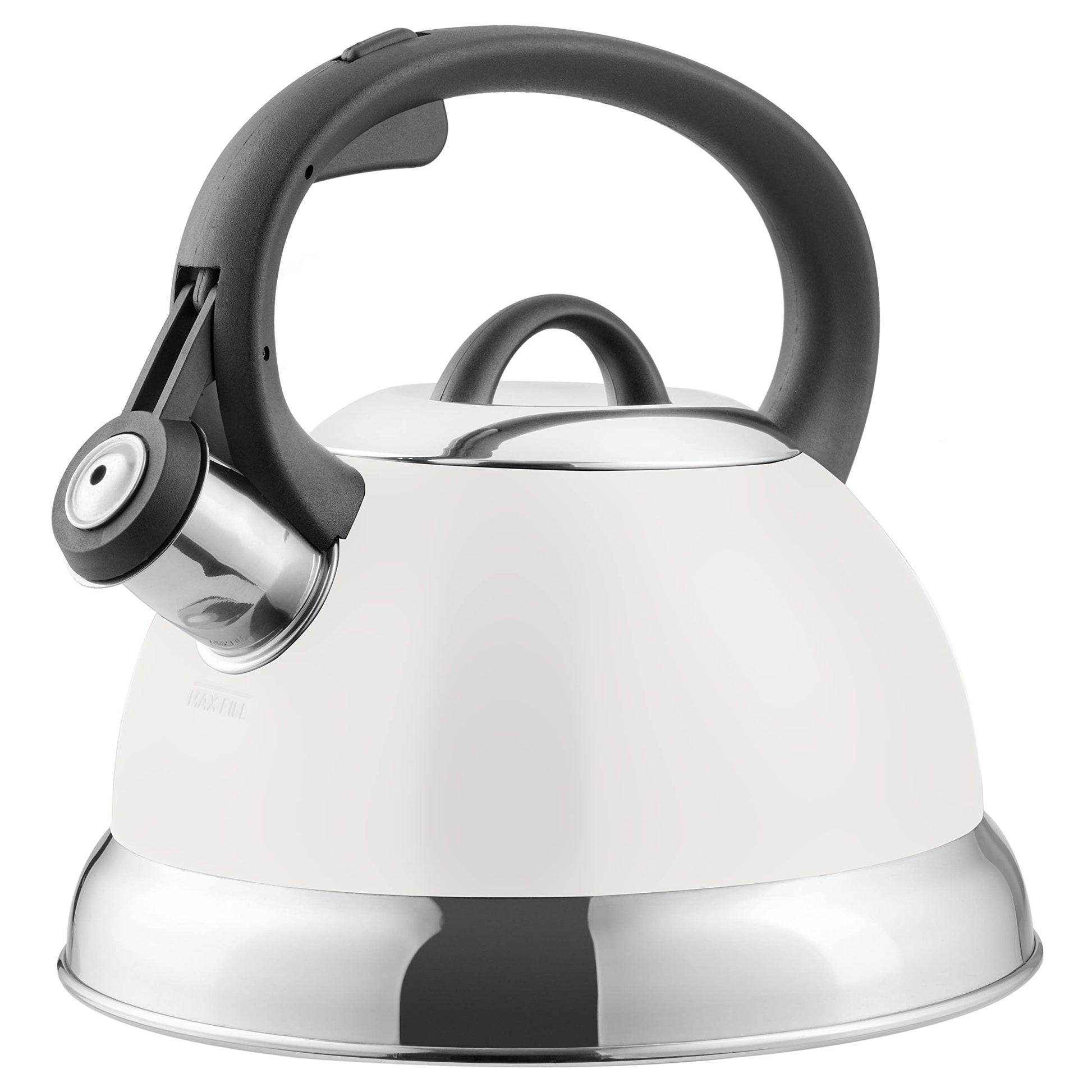 Buy now Mr. Coffee Flintshire 1.75-Quart Stainless Steel Whistling Tea Kettle – Brushed Satin Finish Stove-Top Kettle for Boiling Water 1.8 Quarts Linen at indiglob india
