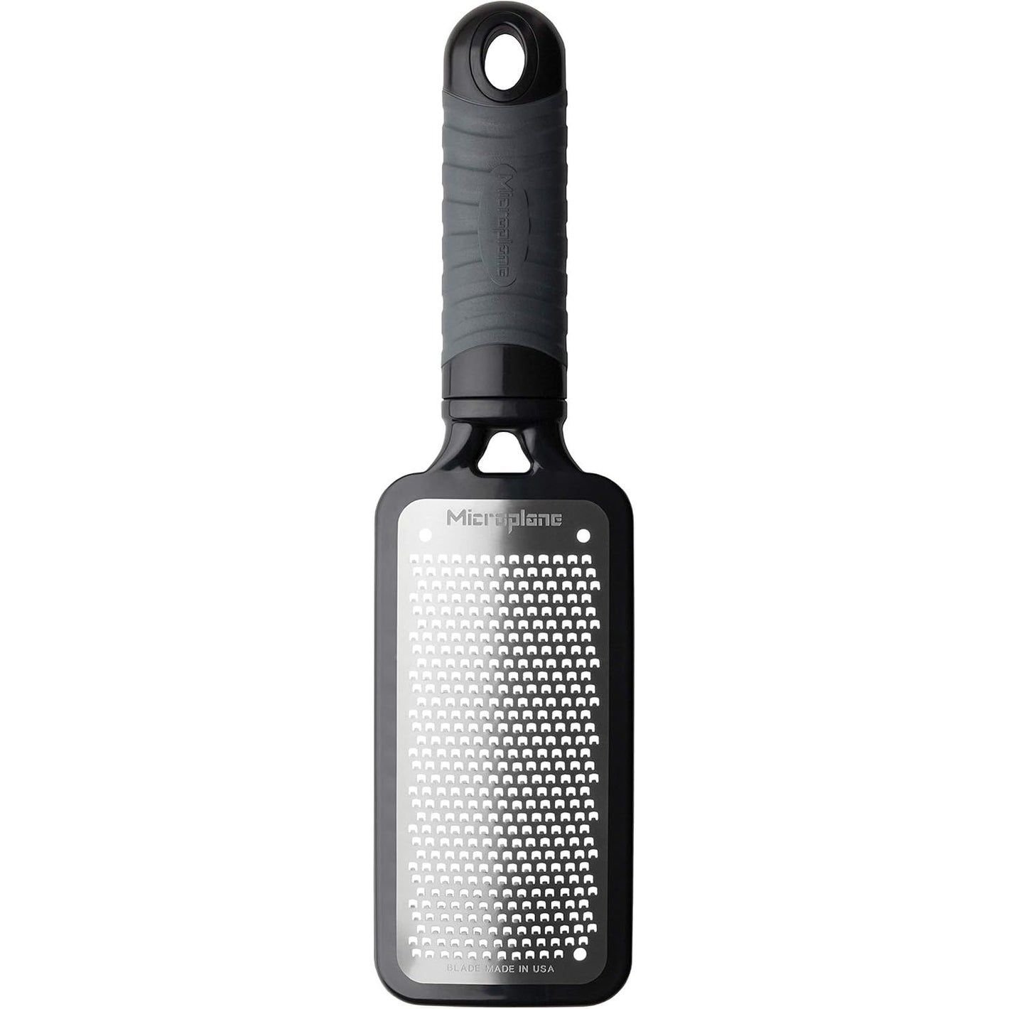Microplane Home Series Fine Cheese Grater - Surgical Stainless Steel for Fine Grating (Black)