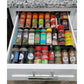 Artibear Expandable Aluminum Spice Rack Drawer Organizer for 8" to 16" Kitchen Cabinets Drawer Tray, Set of 6, Black