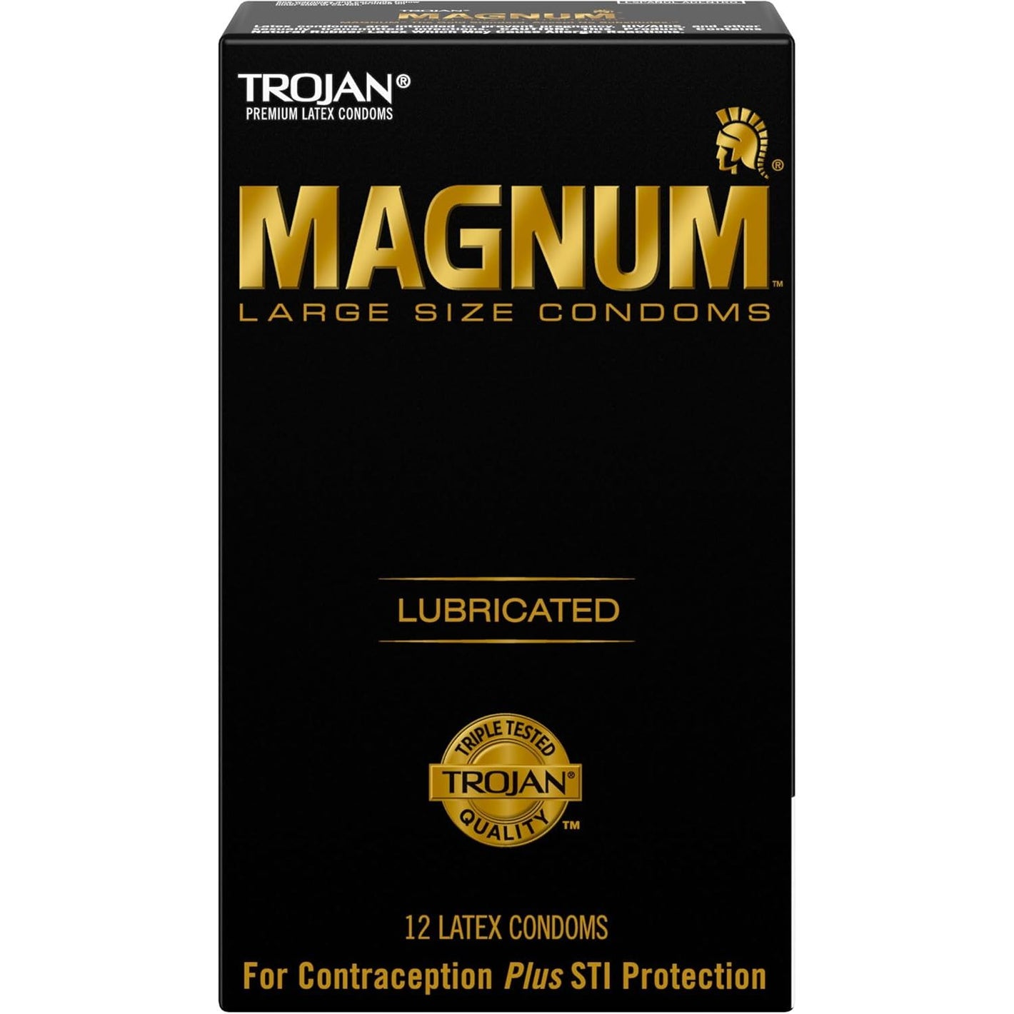 Trojan Magnum Large Size Lubricated Condoms - 12 count