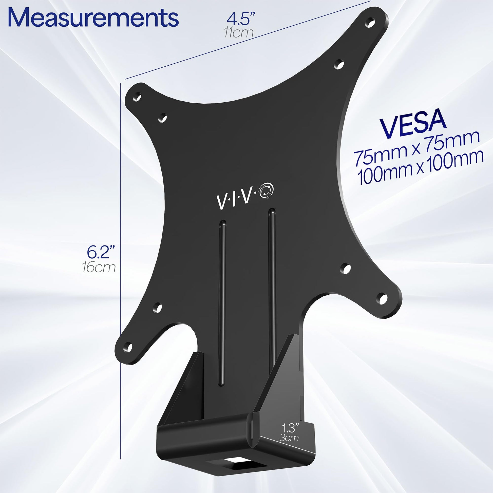 Buy now VIVO Quick Attach VESA Adapter Designed for HP Monitors 27er, 27es, 27ea, 25er, 25es, 24ea, 24es, 23er, 23es, 22er, 22es, 22f, 23f, 24f, 25f, 27f, 27fw VESA 75x75m and 100x100mm, MOUNT-HP27ER at indiglob india