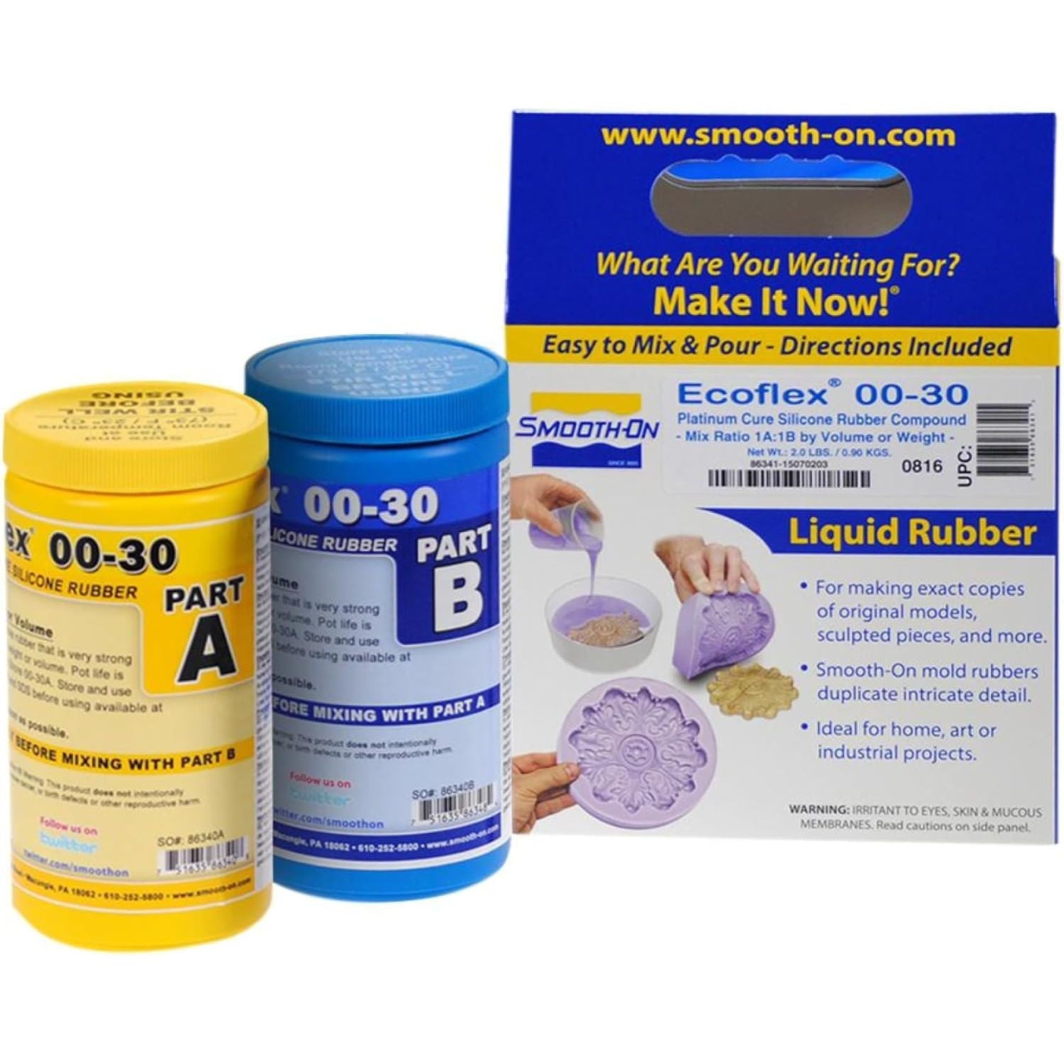 Buy now Smooth-On Ecoflexƒ?› 00-30 Super-Soft, Platinum Cure Silicone Rubber - Pint Unit at indiglob india
