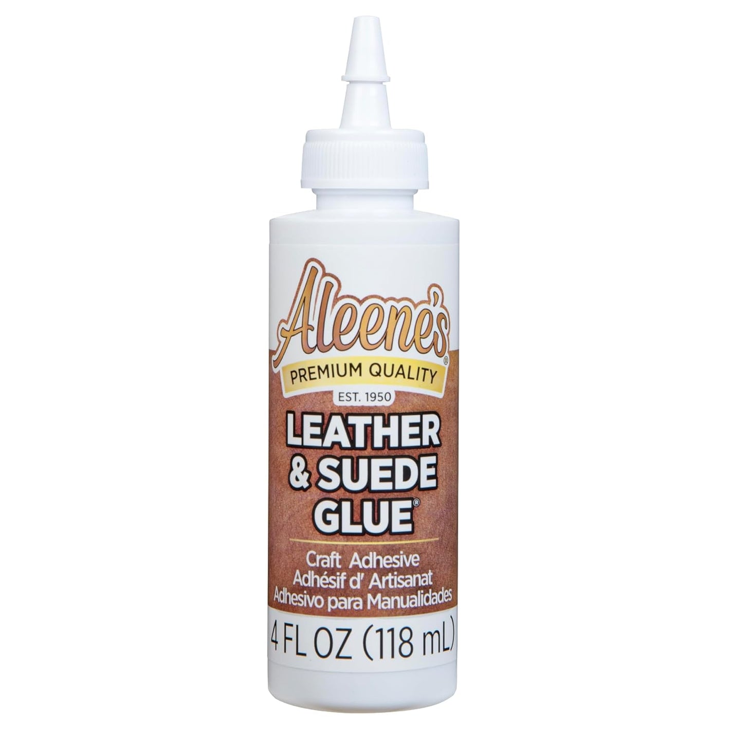 Aleene's Leather & Suede Glue, Adhesive For Crafts, Embellishments, Light Repairs, Leather Projects 4 fl oz