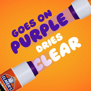 Elmer's Disappearing Purple School Glue Sticks, Washable, 6 Grams, 12 Count - Back to School, Teacher Supplies, #1 Teacher Brand