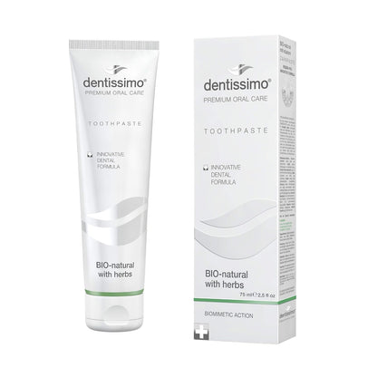 BIO-Natural with Herbs Fluoride Free Toothpaste for Sensitive Teeth and Gums, 75 ml