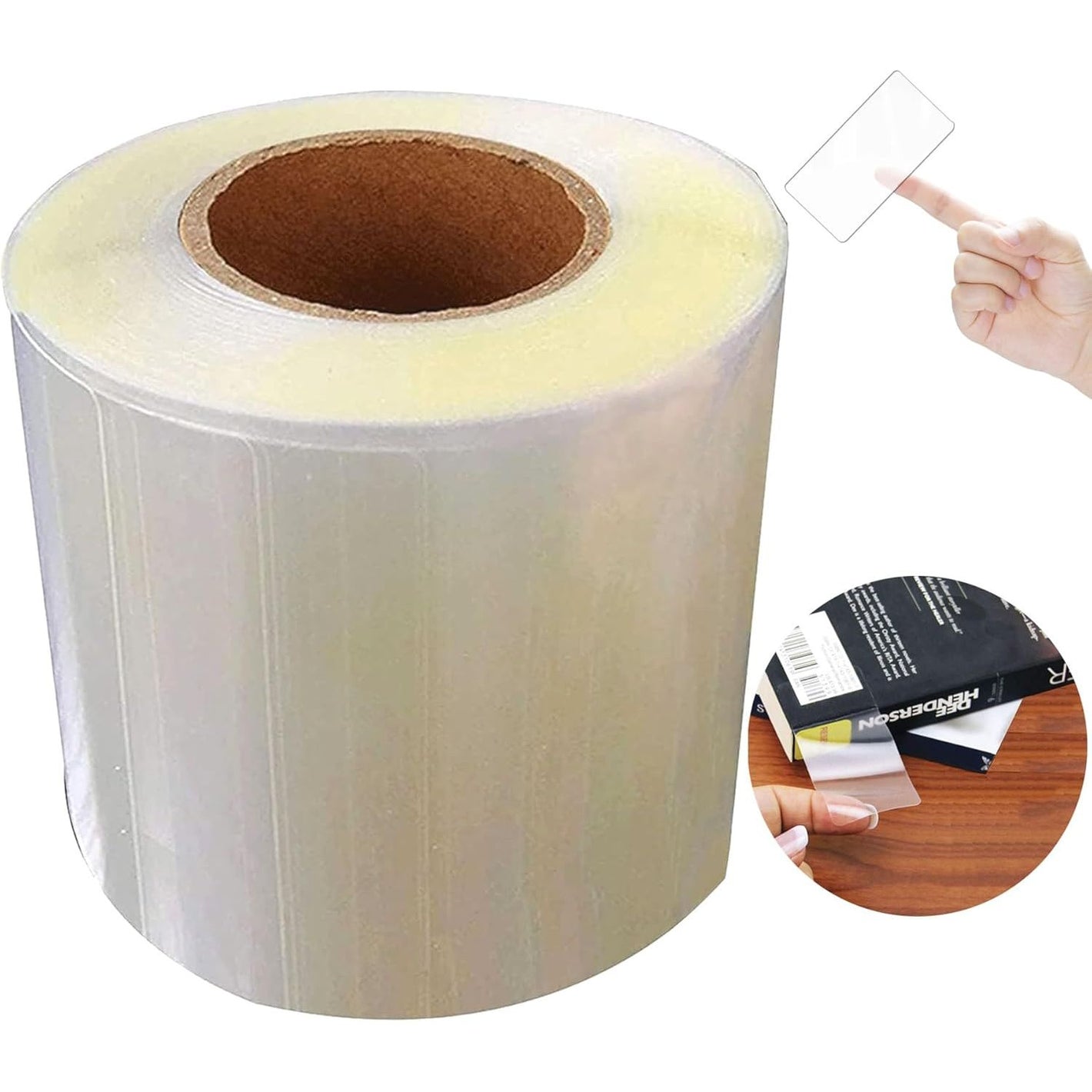 300Pcs Clear Label Protector Shields 2"x3" Vinyl Label Shields Library Book Repaire Tape Labels-Spine Labels Clear Protectors for Essential Oil Bottle Labelss Food Jars LabelBarcode Protectors