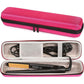 Faylapa Hard Carry Travel Case for Classic Hair Straightener Curling Irons Styler,Hair Straightener EVA Case for Vacation(Accessories Not Include,Pink)
