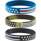 American Flag Rubber Bracelets Silicone Wristbands for Department,Officers,Veterans,American Patriots, Army fans Sport Fans Wearing and Special Gifts for Independence day,Parties,Events