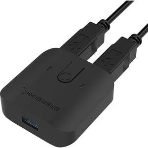 SABRENT USB 3.0 Sharing Switch for Multiple Computers and Peripherals LED Device Indicators (USB-SW30) Black