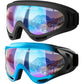 COOLOO Ski Goggles, 2 Pack Snow Goggles Snowboard Goggles for Men Women Kids - UV Protection Foam Anti-Scratch Dustproof