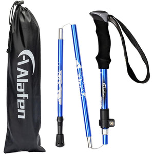 Aluminum Collapsible Ultralight Travel Trekking Hiking Pole for Men and Women (Fits 5'3" - 6'2")