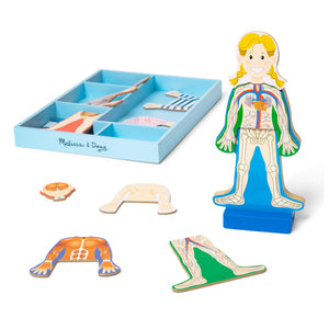 Buy now Melissa & Doug Magnetic Human Body Anatomy Play Set with 24 Magnetic Pieces and Storage Tray at indiglob india