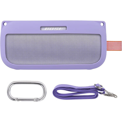 co2CREA Soft Silicone Case Replacement for Bose SoundLink Flex Bluetooth Portable Speaker (Silicone Case, White Smoke Case)