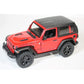 KiNSMART - Jeep Wrangler Rubicon Off Road 4x4 5 inch 1:34 Scale Die Cast Model Replica Toy Car (Blue Hardtop)